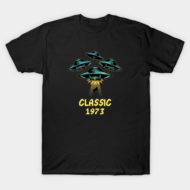 Classic 1973 UFO Cow T-Shirt by Green Zen Culture